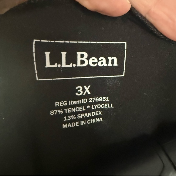 Lands' End Women's 3X Plus 3/4 Sleeve A-Line Dress Black - Picture 4 of 6